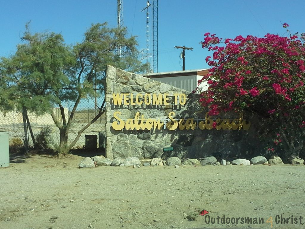 Salton Sea Beach sign