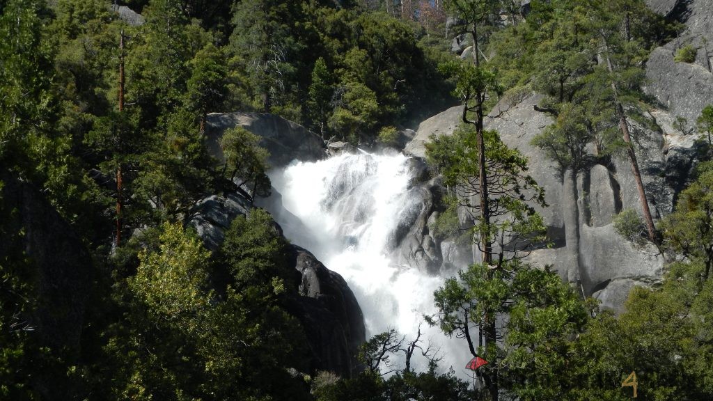 Waterfall next to the road